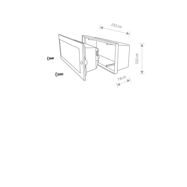 Einbaustrahler Außen Aluminium Glas IP65 B:23 cm rund