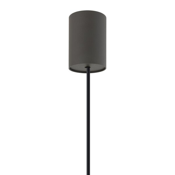 Hängelampe Stoff Umbra Grau E27 L:65 cm rund Modern