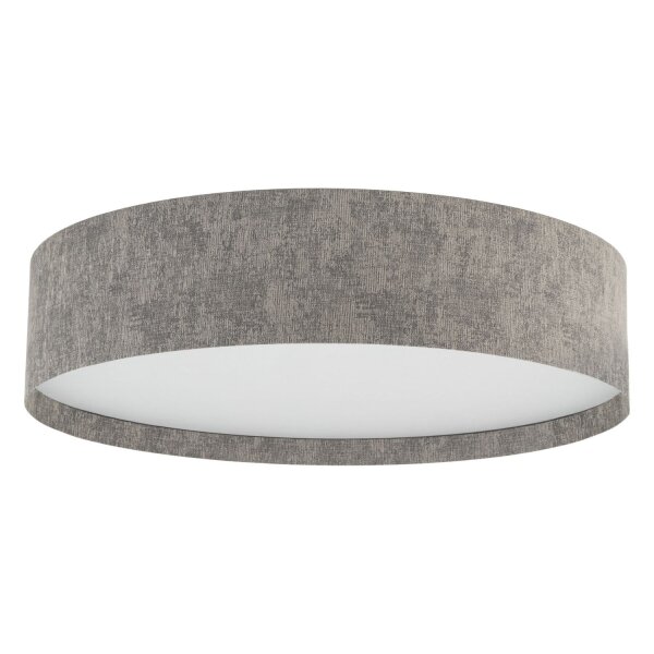 Deckenleuchte Stoff Grau E27 rund B:75 cm blendarm
