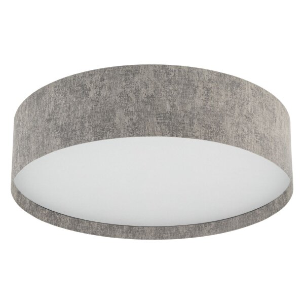 Deckenleuchte Stoff Grau E27 rund B:75 cm blendarm