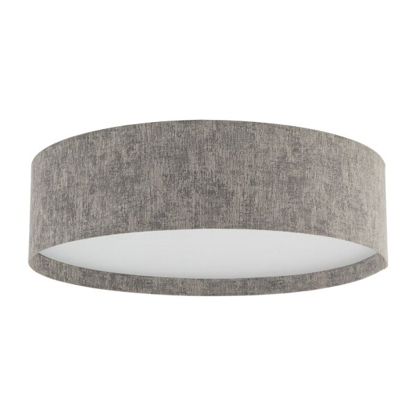 Deckenlampe Stoffschirm Grau E27 Ø65 cm Modern blendarm