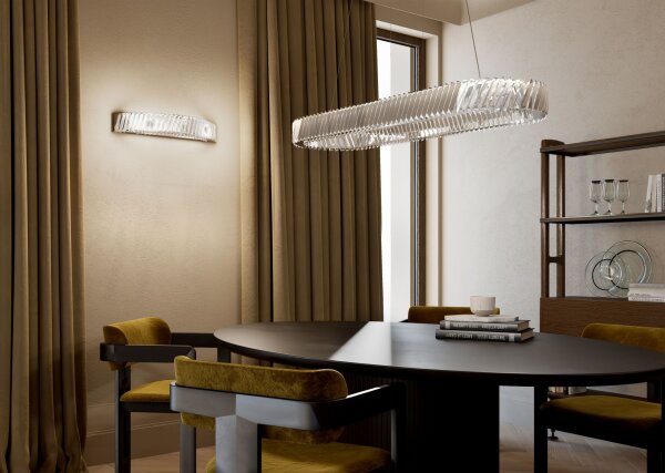 LED Pendelleuchte Nickel 3000 K L:120 cm Modern