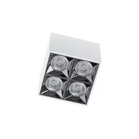 LED Deckenleuchte Weiß Schwarz 3000 K B:8 cm eckig