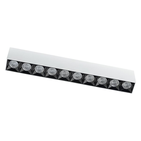 LED Deckenlampe Weiß Schwarz 4000 K L:38 cm länglich