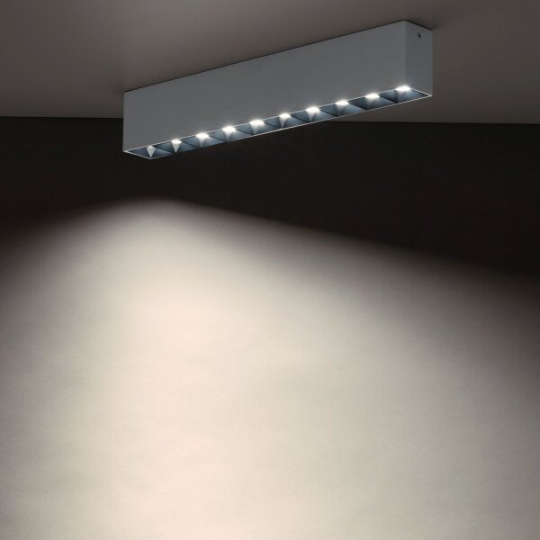 LED Deckenlampe Weiß Schwarz 4000 K L:38 cm länglich