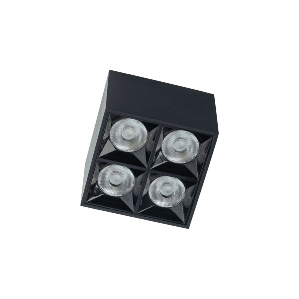 LED Deckenleuchte Schwarz Aluminium 3000 K eckig B:8 cm
