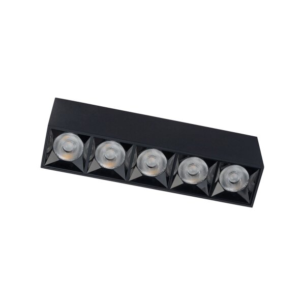 LED Deckenleuchte Schwarz 4000 K L:19 cm lang Modern