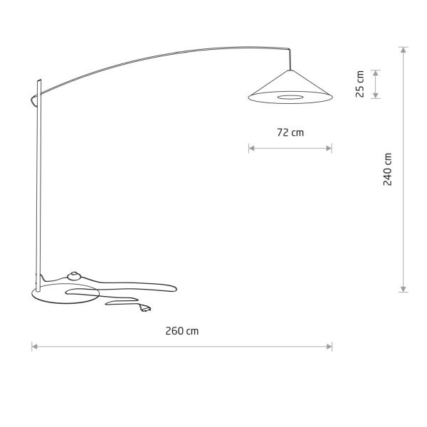Stehleuchte flexibel Beige Stoff E27 H:240 cm blendarm