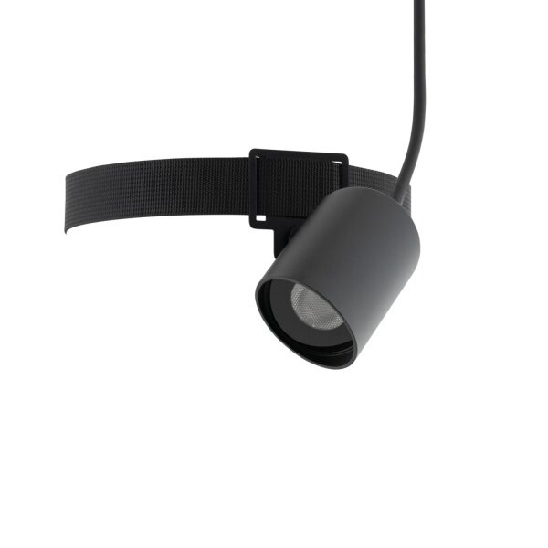 LED Wandstrahler Aluminium Schwarz IP54 3000 K flexibel