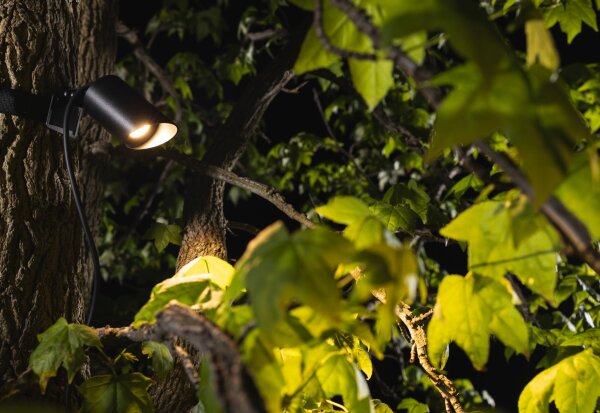 LED Wandstrahler Aluminium Schwarz IP54 3000 K flexibel