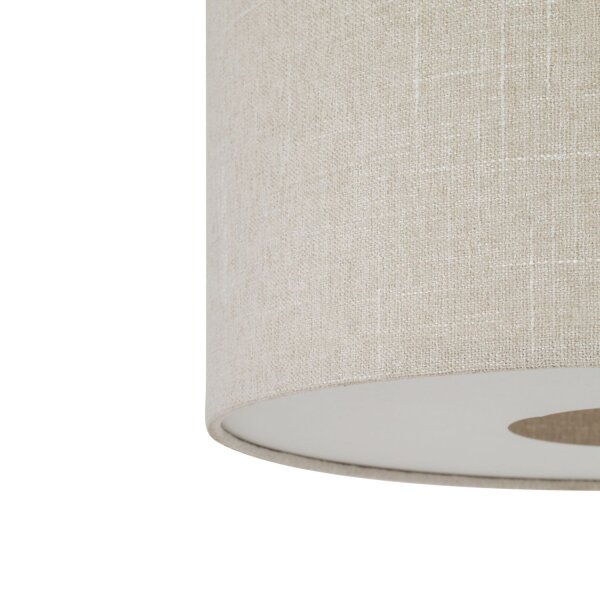 Stehleuchte Stahl Stoff Gold Creme E27 H:163 cm Modern