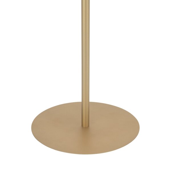 Stehleuchte Stahl Stoff Gold Creme E27 H:163 cm Modern