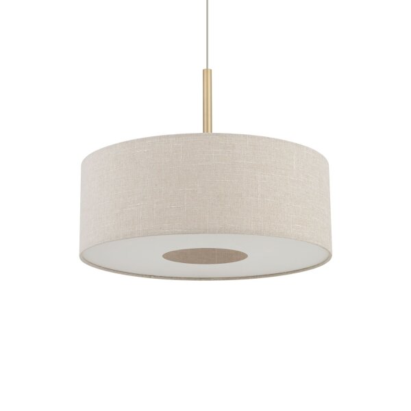 Hängelampe Gold Creme E27 rund Ø50 cm Modern Stoff