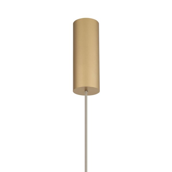 Hängelampe Gold Creme E27 rund Ø50 cm Modern Stoff