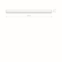 LED Deckenleuchte Stahl Weiß 3000 K L:123 cm...