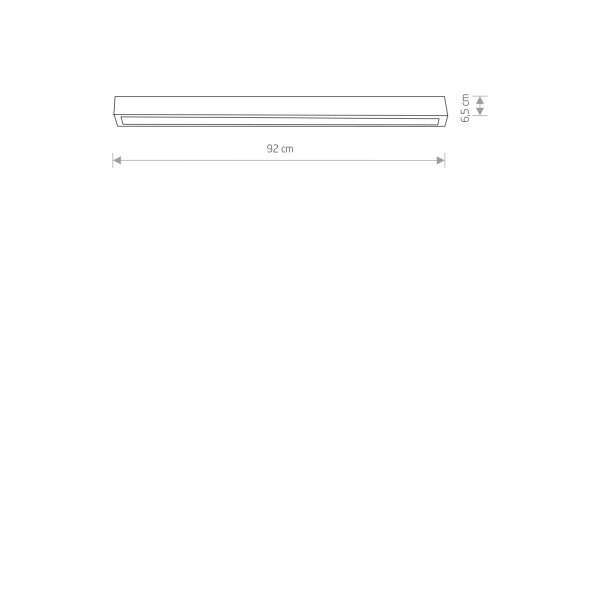 LED Deckenlampe Schwarz Stahl 3000 K 92 cm lang Modern
