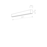 LED Wandleuchte Graphit 16 W 92 cm lang Modern