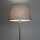Stehlampe Stahl Seidengrau E27 H:163 cm Modern Stoff