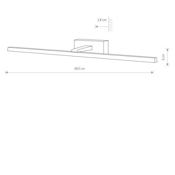 LED Bilderleuchte Weiß 3000 K L:89 cm länglich Modern