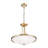 H&auml;ngeleuchte Glas Metall E27 rund &Oslash; 39,5 cm 3-flammig