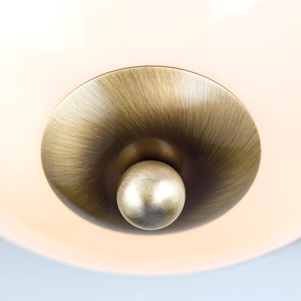 Deckenlampe Messing massiv Glas E27 Ø 27,3 cm rund