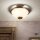 Deckenlampe Messing massiv Glas E27 Ø 27,3 cm rund