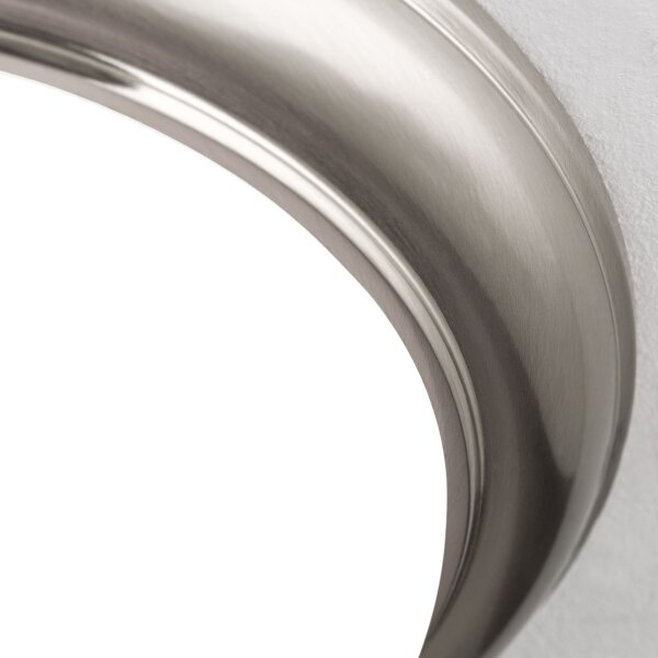 Deckenleuchte Metall Glas D: 26,5 cm Nickel matt Weiß