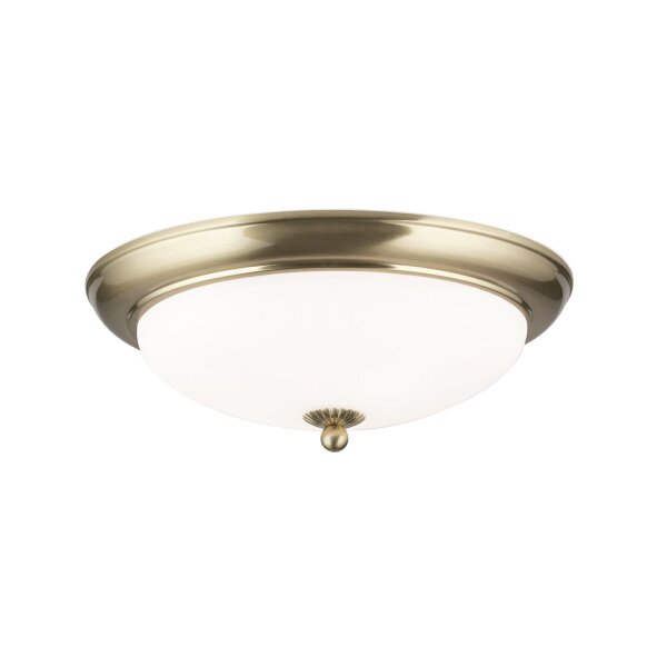 Deckenlampe Metall Glas rund Ø 35,5 cm E27 2-flammig