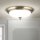Deckenlampe Metall Glas rund Ø 35,5 cm E27 2-flammig