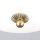 Deckenlampe Metall Glas rund Ø 35,5 cm E27 2-flammig