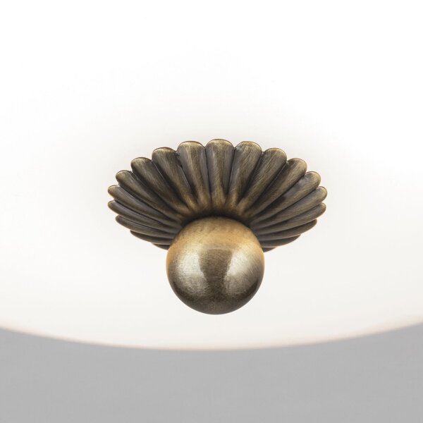 Deckenlampe Metall Glas E27 rund D: 35,5 cm 2-flammig