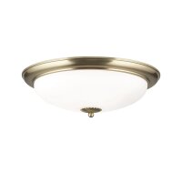 Deckenleuchte Metall Glas &Oslash; 48 cm rund E27 3-flammig