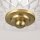 Deckenlampe Metall Glas Ø 26 cm in Bronze Weiß E27 rund