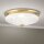 Deckenlampe Metall Glas E27 Ø 37 cm rund in Bronze Weiß