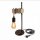 Nachttischlampe Metall geflammtes Holz Schwarz E27