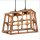 Hängeleuchte Metall Holz E27 H: max. 115 cm 2-flammig