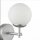 Wandlampe Metall Glas E27 24 cm hoch in Silber Weiß