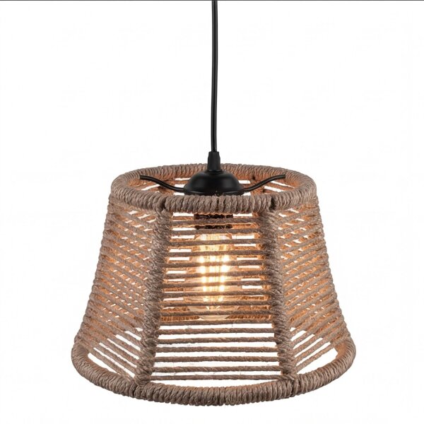 Hängelampe Metall Stoff B: 30 cm H: max. 130 cm E27