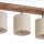 Spot Metall Stoff verstellbar geflammtes Holz Natur E27