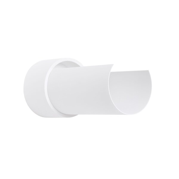 Wandleuchte Stahl Weiß E27 T:10 cm stilvoll blendarm