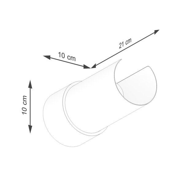 Wandleuchte Stahl Weiß E27 T:10 cm stilvoll blendarm