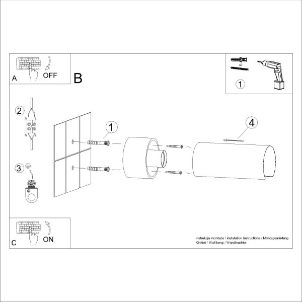 Wandleuchte Stahl Weiß E27 T:10 cm stilvoll blendarm