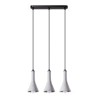 Pendelleuchte Beton Grau Schwarz E14 46 cm 3-flammig