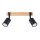Deckenstrahler Holz Stahl Schwarz GU10 flexibel 38 cm