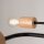 Deckenlampe Stahl Holz Schwarz E27 B:100 cm 8-flammig