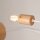 Deckenlampe Stahl Holz Weiß E27 B:100 cm 8-flammig