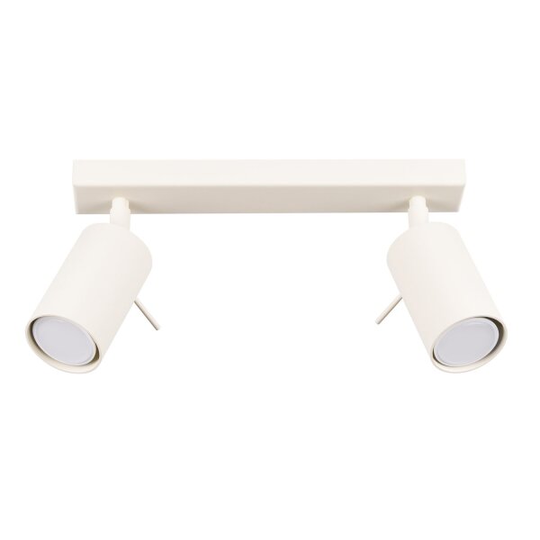 Deckenstrahler Stahl Beige GU10 flexibel L:30 cm 2-flmg