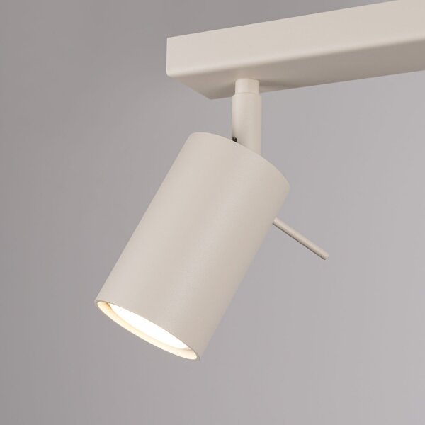 Deckenstrahler Stahl Beige GU10 flexibel L:30 cm 2-flmg