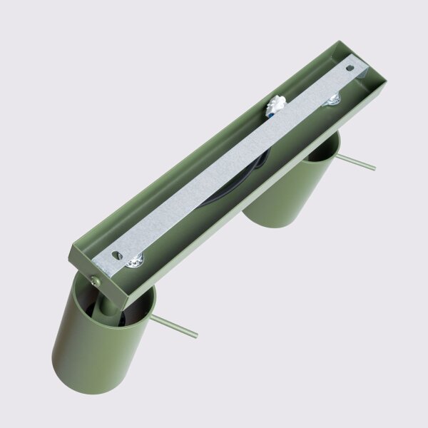 Deckenstrahler Olivgrün GU10 flexibel 30 cm 2-flammig