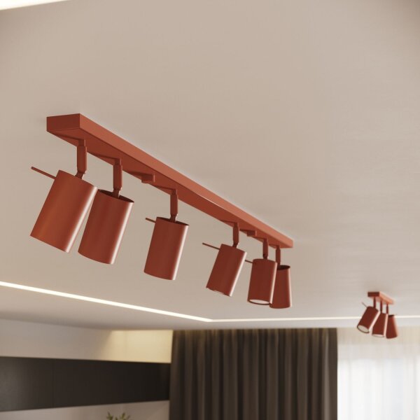 Deckenstrahler Ocker Stahl GU10 flexibel 30 cm 2-flmg